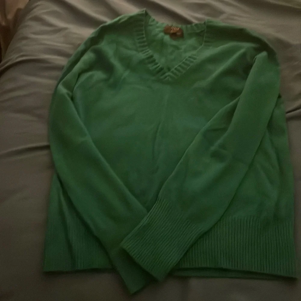 Women’s medium v neck J. Crew green sweater